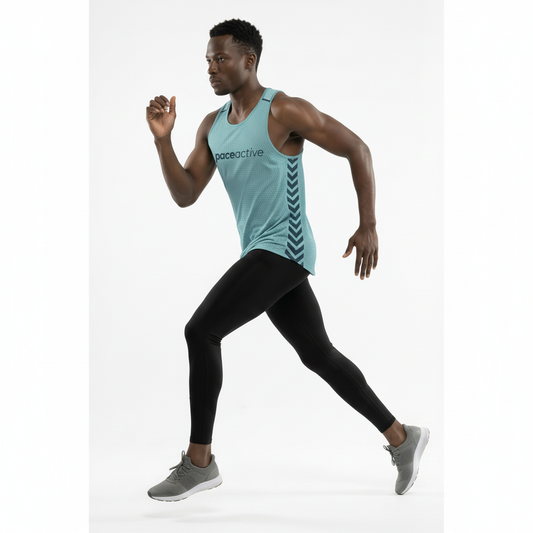 Male athlete wearing Men's Running Singlet - Pace Active