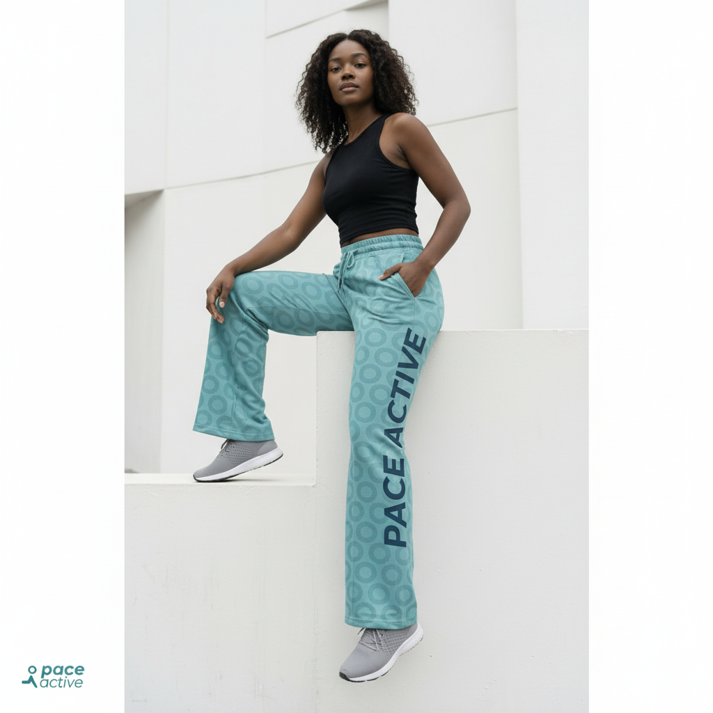 Women's Baggy Flared Pants - Model